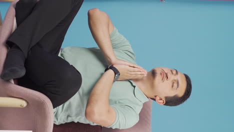 Vertical-video-of-The-meditating-man.
